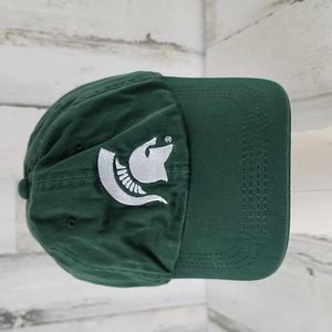 Michigan State Spartans green embroidered baseball hat cap adjustable